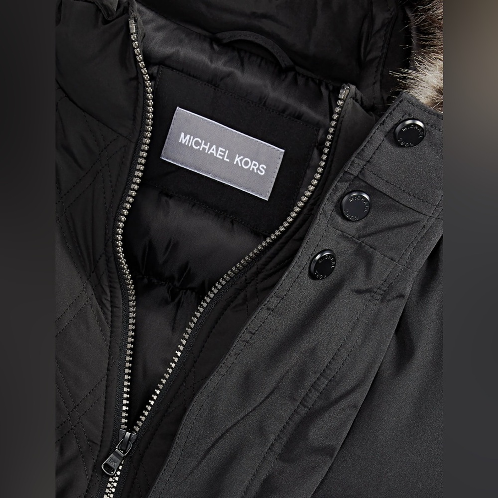 Michael Kors Men's Hooded Snorkel Parka, Black, 883661672560 - Picture 5 of 11